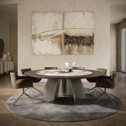 Tavolo Senator Ker-Wood Round Cattelan Italia